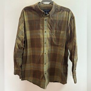 Hathaway Green Plaid Button Down Shirt XL